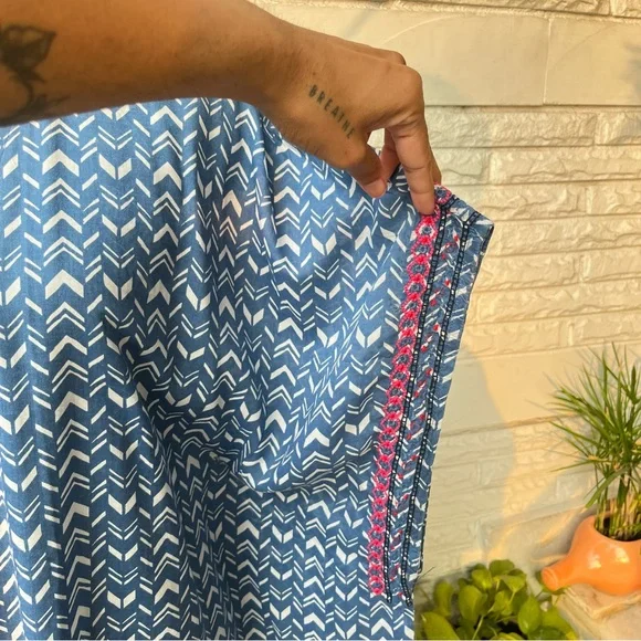 Blue Aztec Kimono Top - Picture 4 of 6